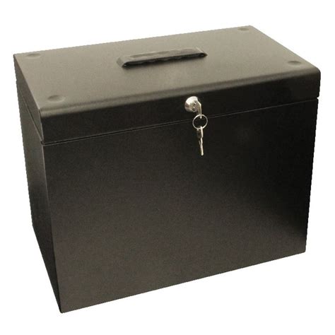 locking steel file box|lockable metal boxes medium.